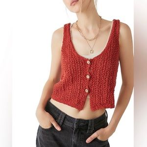 Free People Crochet Stanley Vest - XS